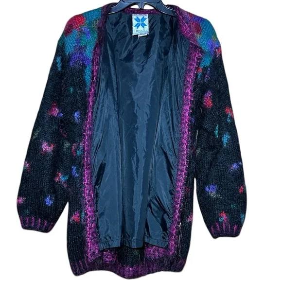 NEW VTG 90's Icelandic Design Oversized Mohair Wool Lined Sweater Size Medium