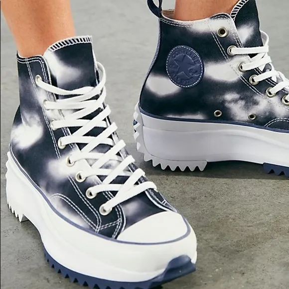New Women’s Converse Cloud Wash Run Star Hike Hi-Top Sneakers!🔥🔥🔥