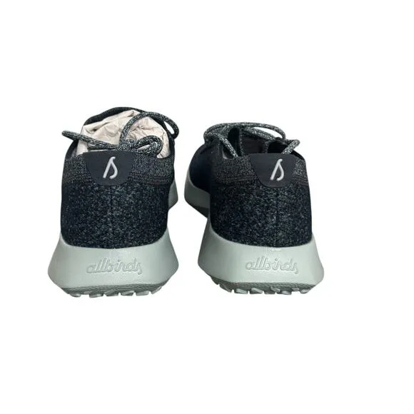 NIB! Allbirds Mens Sustainable Wool Dasher 2 Mizzle in Natural Black - Size 13.5