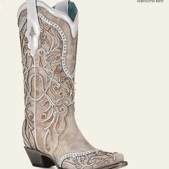 NIB Corral White Cowgirl Western Boots
