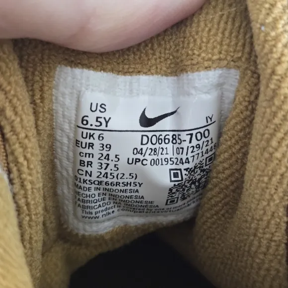 Nike 6.5 Air Griffey Max 1 High Top Wheat Suede Athletic Sneakers Shoes Womens 8