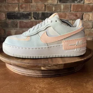 Nike Air Force 1 Low Shadow Sail Blue Barely Green Shoes Sneakers Women's 8