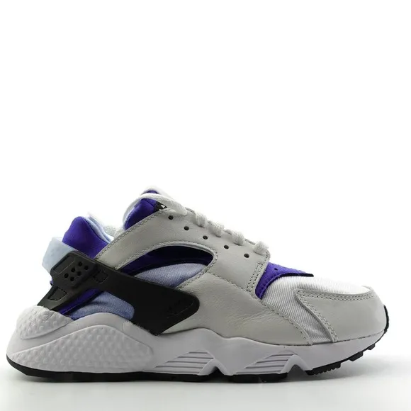 Nike Air Huarache White Aluminum Black Sneakers DH4439 100 Womens Size 7