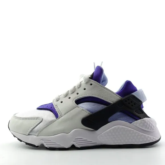 Nike Air Huarache White Aluminum Black Sneakers DH4439 100 Womens Size 7