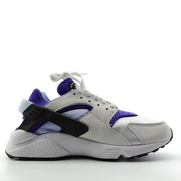 Nike Air Huarache White Aluminum Black Sneakers DH4439 100 Womens Size 7