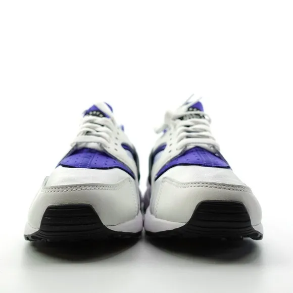Nike Air Huarache White Aluminum Black Sneakers DH4439 100 Womens Size 7