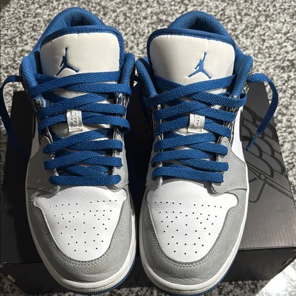 Nike Air Jordan 1s Men's Shoes - Blue and Grey