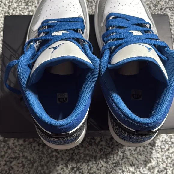 Nike Air Jordan 1s Men's Shoes - Blue and Grey