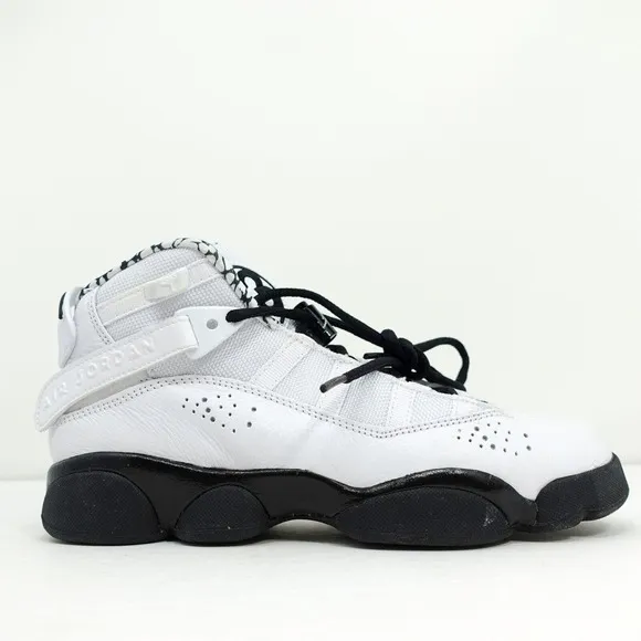 Nike Air Jordan 6 Rings GS White Black Gold DJ6163-107 6Y Women's 7.5