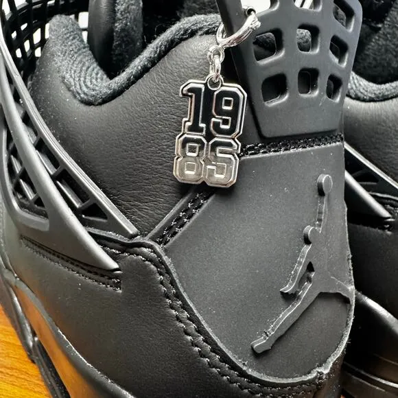 Nike Air Jordan Black 4 Net Lace Up Basket Ball Athletic Shoes Womens 9