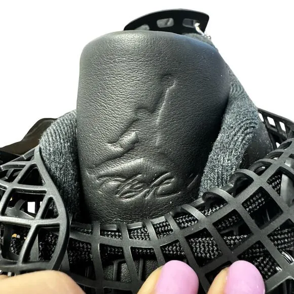 Nike Air Jordan Black 4 Net Lace Up Basket Ball Athletic Shoes Womens 9