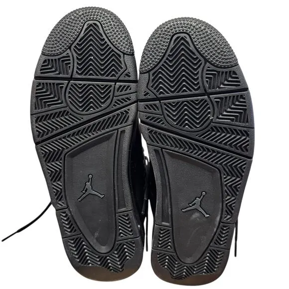 Nike Air Jordan Black 4 Net Lace Up Basket Ball Athletic Shoes Womens 9