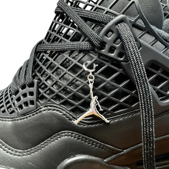 Nike Air Jordan Black 4 Net Lace Up Basket Ball Athletic Shoes Womens 9