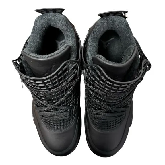 Nike Air Jordan Black 4 Net Lace Up Basket Ball Athletic Shoes Womens 9