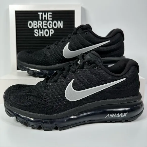 NIKE AIR MAX 2017 SE WOMENS RUNNING SHOES SIZE 7 MESH BLACK ANTHRACITE NEW