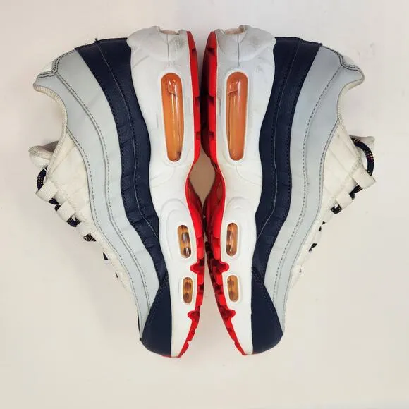 Nike Air Max 95 Midnight Navy Laser Orange Womens Running Shoes Size 8 Athletic