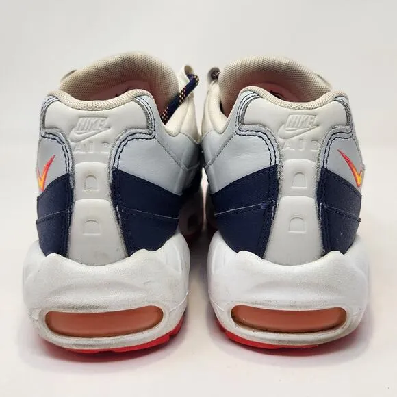 Nike Air Max 95 Midnight Navy Laser Orange Womens Running Shoes Size 8 Athletic