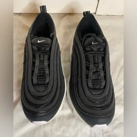 Nike Air Max 97 &quot;Black/White&quot; Grade School Boys' Shoes Size 5.5Y