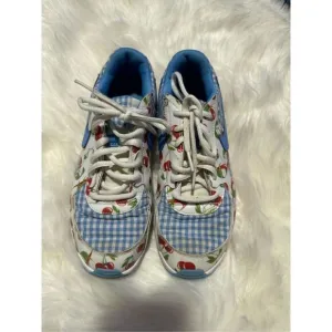 Nike Air Max Excee picnic plaid cherry blue white 4.5y