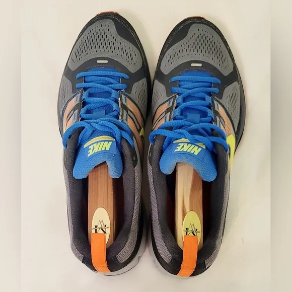 Nike Air Pegasus  29 Trail Hiking Running Shoes Men's Sz 10 Gray Orange Blue EUC