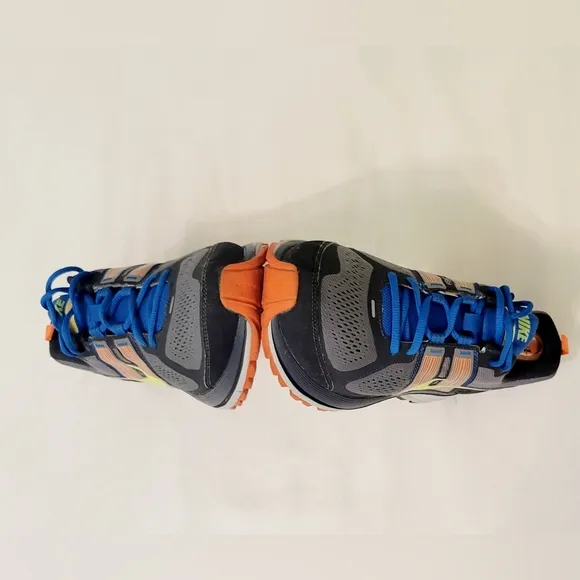 Nike Air Pegasus  29 Trail Hiking Running Shoes Men's Sz 10 Gray Orange Blue EUC