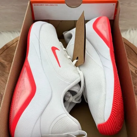 Nike Air Zoom Bella 7 Wmns Size 11 Workout Shoes White Bright Crimson FZ1689-101