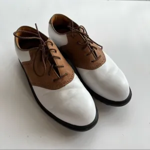 Nike Air Zoom‎ Kempshall Last Golf Shoes Spikes Mens Size 7 White Brown