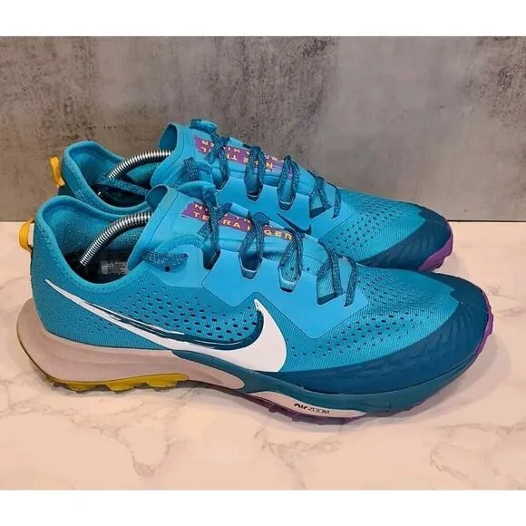 Nike Air Zoom Terra Kiger 7 Men's Hiking Shoes Sz 12 Turquoise Blue CW6062-400
