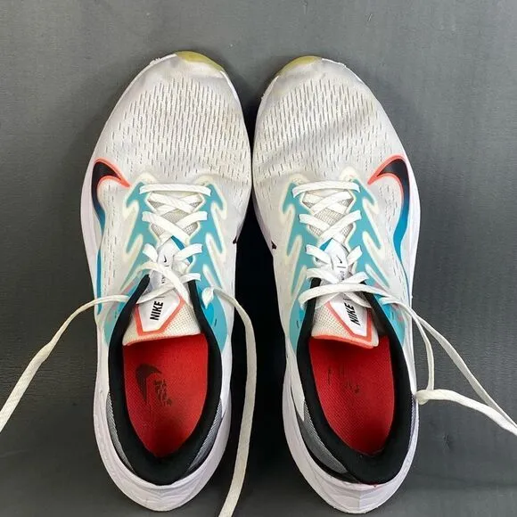 Nike Air Zoom Winflo 7 'Flash Crimson Aqua' sneaker shoes mens size 12