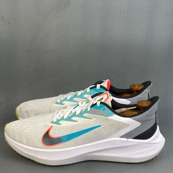 Nike Air Zoom Winflo 7 'Flash Crimson Aqua' sneaker shoes mens size 12