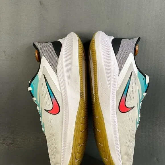Nike Air Zoom Winflo 7 'Flash Crimson Aqua' sneaker shoes mens size 12