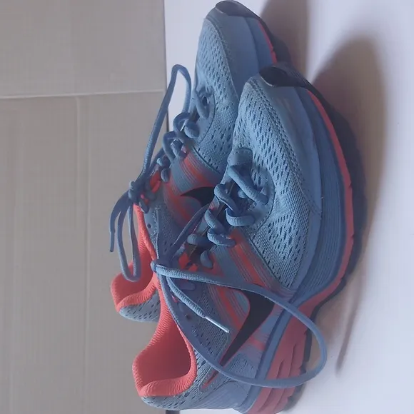 Nike Blue and Red Athletic Shoes Modern Sporty Design