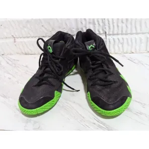 Nike Boys Black &amp; Green Lace-Up Kyrie 4 EP ‘Halloween’ Sneakers Shoes Size 7Y