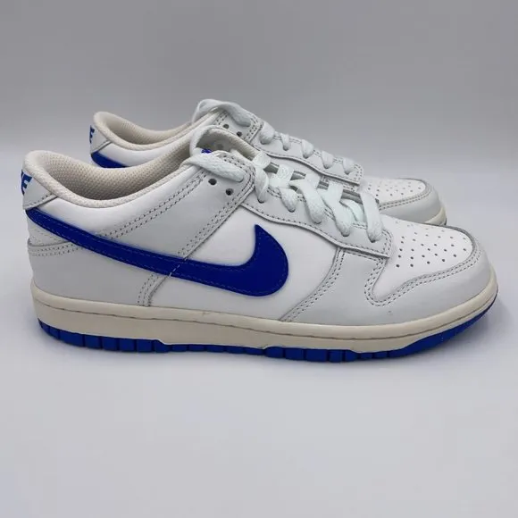 Nike Dunk Low White / Royal Blue Womens Shoes