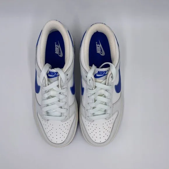 Nike Dunk Low White / Royal Blue Womens Shoes