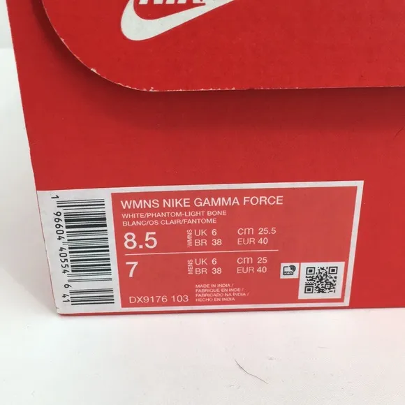 Nike Gamma Force Women's Basketball Shoes White Phantom 8.5