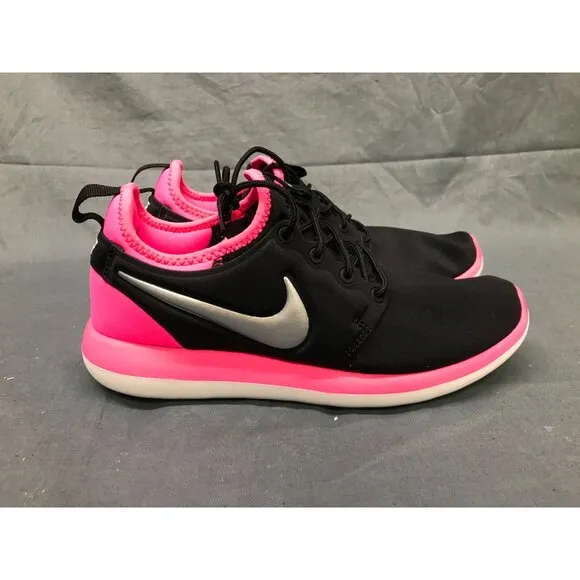Nike Girls Roshe Two (PS) Sneakers Mesh Black Pink 2016 OG Size 5.5 NEW NO BOX!