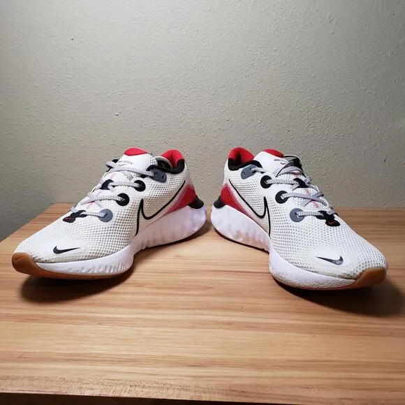 Nike Men's 12 Renew Run Race Running Shoes White University Red Sporty Athletic