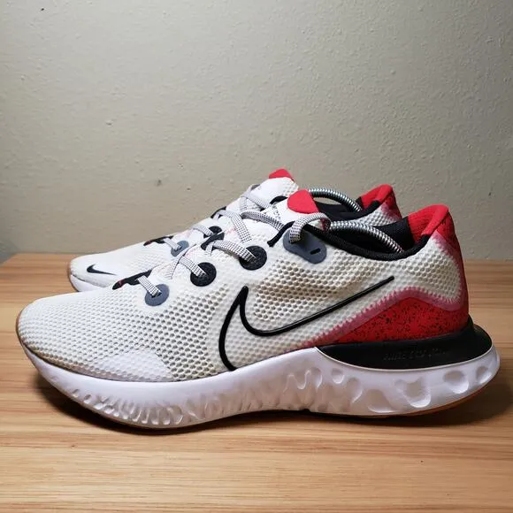Nike Men's 12 Renew Run Race Running Shoes White University Red Sporty Athletic