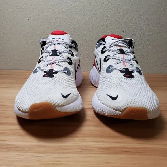 Nike Men's 12 Renew Run Race Running Shoes White University Red Sporty Athletic