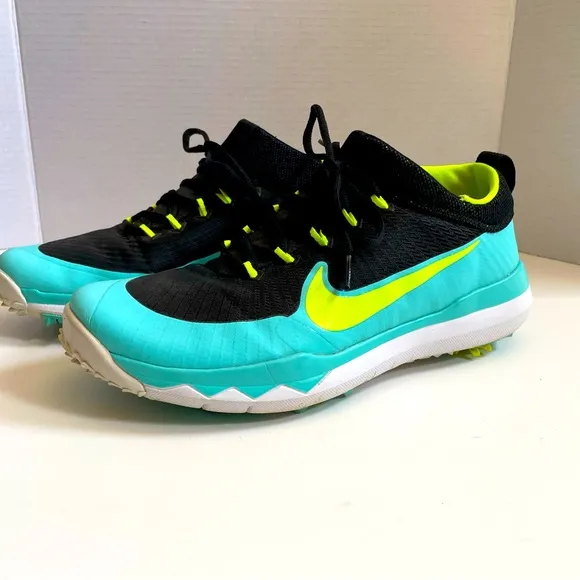 Nike Men’s FI Premiere Blue/Volt Golf Shoes Size 10.5 WORN TWICE!