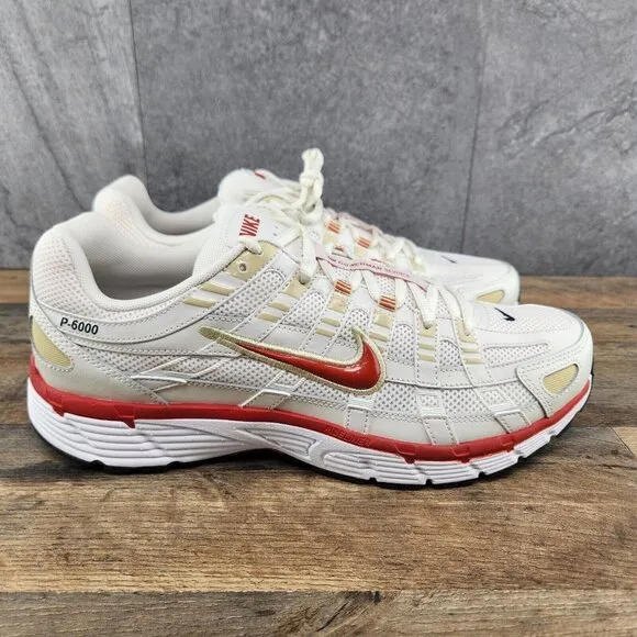 Nike P-6000 Sz 12 Mens Phantom Dragon Red White Black Casual Shoes Sneakers
