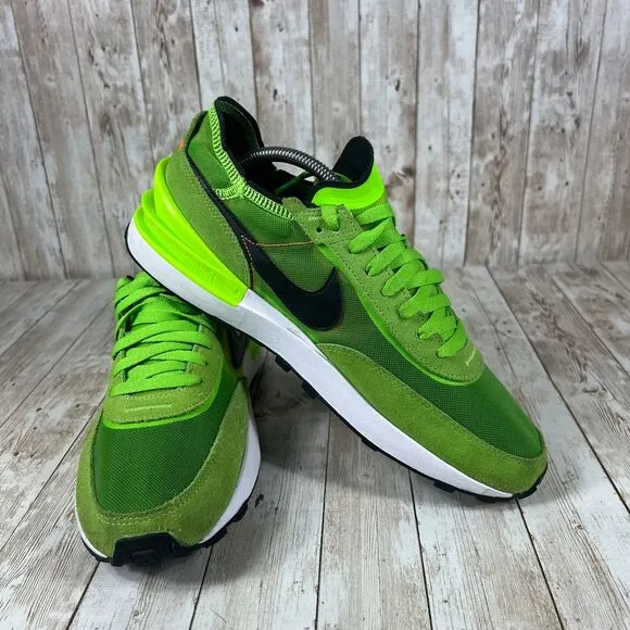 Nike Waffle One Shoes &quot;Electric Green&quot; Black DA7995-300 Men's Sz 10 Athletic‎