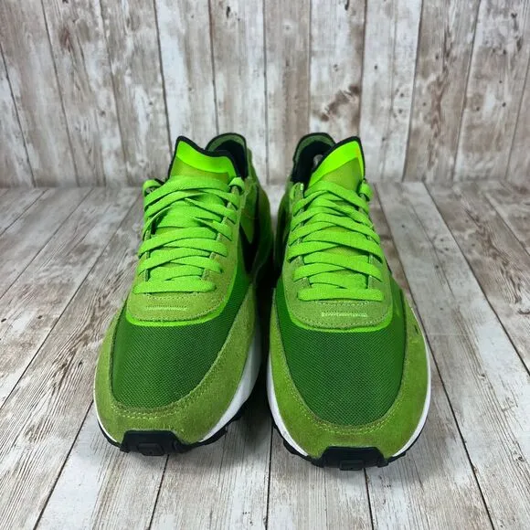 Nike Waffle One Shoes &quot;Electric Green&quot; Black DA7995-300 Men's Sz 10 Athletic‎