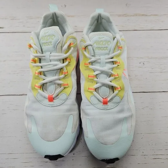 Nike Womens Air Max 270 React CV8818-102 Ivory Running Shoes Sneakers Size 9‎