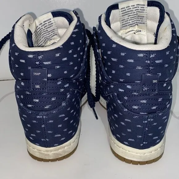 Nike Women's Blue Dunk Sky Hi Print Hidden Wedge Sneaker Shoes Size 6.5
