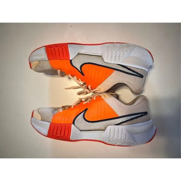 Nike Women's Size 9 Zoom Challenge Pickleball Athletic Shoes Beige Orange Sporty