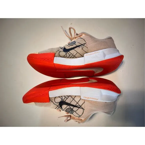Nike Women's Size 9 Zoom Challenge Pickleball Athletic Shoes Beige Orange Sporty
