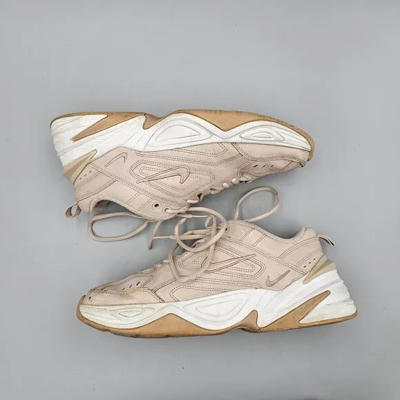 Nike Women's Size 9.5 US M2K Tekno Athletic Shoes Particle Beige White Sneakers