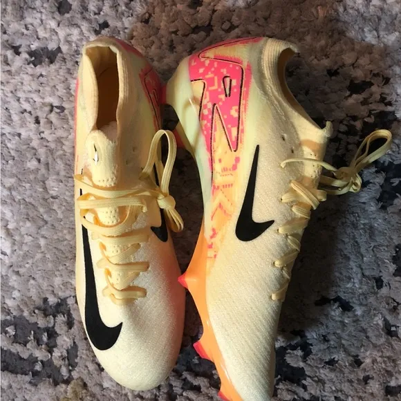 Nike Yellow and Pink Modern Soccer Boots